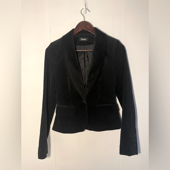 Sinequanone black velvet blazer - Picture 1 of 4